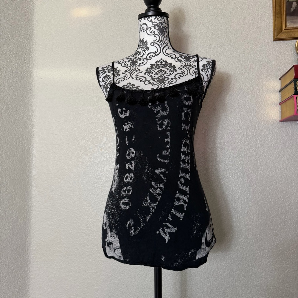 Lip Service Black Graphic Ouija-Inspired Tank Top